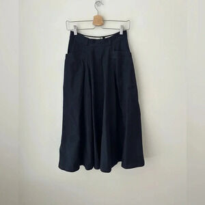 Vintage Marc O Polo navy blue high waist  midi skirt
